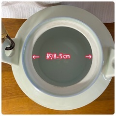 大きめ急須（バラ模様）の画像