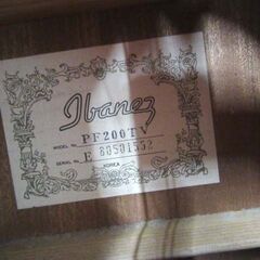 Ibanez アイバニーズ アコースティックギター PF200TV 6弦 ケース付属 現状品 弦楽器 アコギ 苫小牧西店の画像