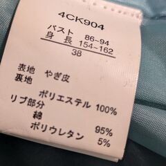 MURIEL&MERCURIA 本革【やぎ皮】オシャレジャケット・水色の画像