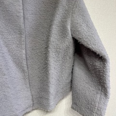 KBF グレー フリース ノーカラージャケットの画像