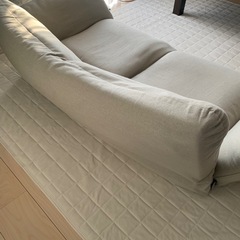 ソファ 2人掛け リクライニング可能  継ぎ足付き こたつにもピッタリ   の画像