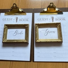 結婚式　受付セット　ゴールドの画像