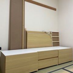 ニトリ　収納付きシングルベッド　の画像