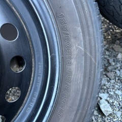 155/80R14 　タイヤ　ホイール　の画像