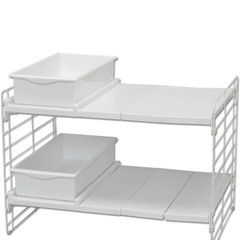 アイリスオーヤマ シンク下マルチ伸縮棚の画像