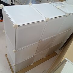 リユースのサカイ栃木店★ジモティ割あり★  布ラック ホワイト W95×D32×H95 クリーニング済み TC12227の画像