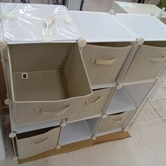 リユースのサカイ栃木店★ジモティ割あり★  布ラック ホワイト W95×D32×H95 クリーニング済み TC12227の画像