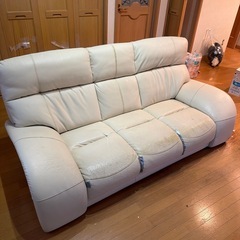 本革3人掛けソファーの画像