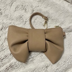 Maison de FLEUR リボンコインケース ベージュ ポーチの画像