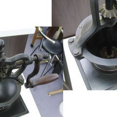 B.G コーヒーミル 手動式 手挽き 高さ56cm MACINA ACCIAIO GARANTITO イギリス紋章 レトロ ビンテージ BG社製 ダメージあり 札幌 手稲の画像