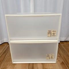 無印収納ケース・引出式・横ワイド・深　　の画像