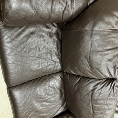 【ニトリ】本革2人掛けソファ／約150cm／引き取り限定／価格相談可
の画像