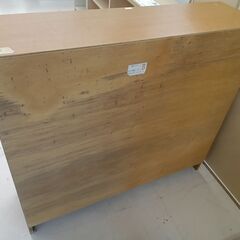 リユースのサカイ栃木店★ジモティ割あり★  下駄箱収納 ライトブラウン W97×D29×H86.5 クリーニング済み TC12229の画像