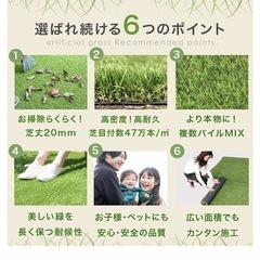 試し敷きのみの新品！人工芝幅1m×長さ10の画像