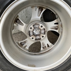 シトロエン DS4 アルミホイール 4穴 16インチ スタッドレス付き(溝有りですが...要交換)の画像