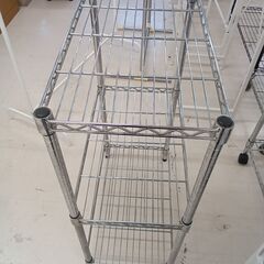 リユースのサカイ栃木店★ジモティ割あり★  ラック シルバー W60×D35×H89.5 クリーニング済み TC12230の画像