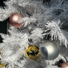 クリスマスツリー　ホワイト　
オーナメント・LEDライトセット　約190cmの画像