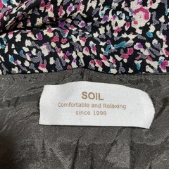 【美品】SOIL 総柄 巻きロングスカート インド製 ウエストゴム 花柄 フリーの画像