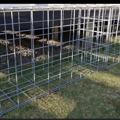 引取り専用ガビオン大×2個、石付き。蛇籠　ストーンボックの画像