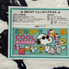 SNOOPY ジャンボバスタオル2種セットの画像