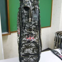 （中古）ゴルフキャディーバッグ(アドミラル迷彩柄）の画像