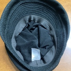 新品　レディース冬帽子　サイズ57.5センチ　ブラックの画像