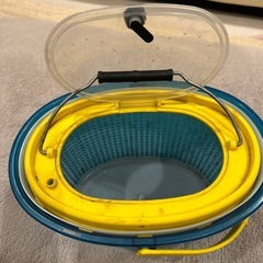 釣り用水切りカゴ付きバケツ　5Lの画像