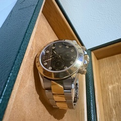 ロレックス　デイトナ　18KYGコンビ　ブラック文字盤8Pダイヤ　16523Gの画像