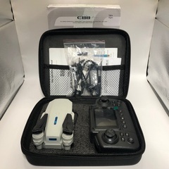 新品【189】E88 HDデュアルカメラ スクリーンリモコン＋WiFi伝送 折りたたみドローン（ホワイト）の画像