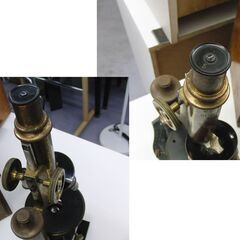 希少 OTTO HIMMLER BERLIN.N. 真鍮 顕微鏡 ハードケース付 ドイツ アンティーク レトロ インテリア 札幌 手稲の画像