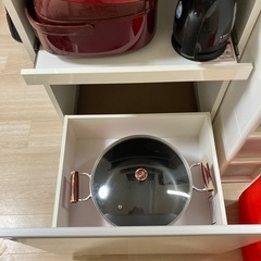 【東京インテリア】大型キッチンボード／食器棚 195cm 美品・使用約1年の画像