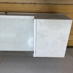 ニトリ ドレッサーテーブル リズバレー SLM9040T 鏡付き ロータイプ ガラス天板 収納付き 化粧台 一人暮らし【糸島市内 送料無料】88279-2-001の画像