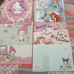 サンリオ　ディズニー　レターセット　便箋　封筒100枚以上の画像