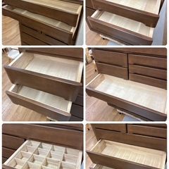 ジモティー限定価格！S721 ⭐ 株式会社サン ８段ハイチェスト 上下分割式 幅103cm USED 綺麗の画像