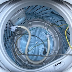 Hisense 4.5キロ 洗濯乾燥機 HW-G45E4KW風乾燥　引き取りに来られる方にお譲りします  の画像