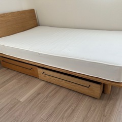 無印良品　木製ベッドフレーム　セミダブルの画像