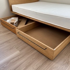 無印良品　木製ベッドフレーム　セミダブルの画像