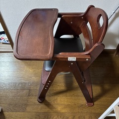 ハイチェア 折りたたみ式 ベビーチェア テーブル付　中古の画像