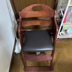 ハイチェア 折りたたみ式 ベビーチェア テーブル付　中古の画像
