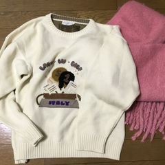 メリノウールセーター　マフラー　セットの画像