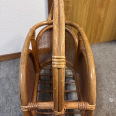 2月再出品【北見】カゴ　ラタン　本立ての画像