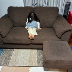IKEA ソファ　3人掛け　オットマンの画像