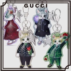 GUCCI グッチ 日本限定　ヒグチユウコ 猫 Boris キーチェーン　レザー　新品未開封　正規品　日本限定ノベルティ品付の画像
