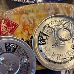 食品まとめて　その2 鍋焼天ぷらうどん　きつねうどん　ポテトツナサラダ　味噌汁　とりそぼろの画像