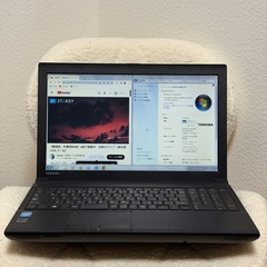 ノートPC 東芝　Youtube視聴可能　意外とサクサクです。の画像
