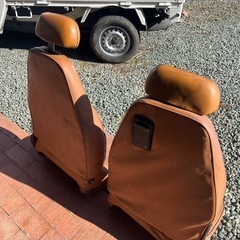 ホンダ　昭和レトロ　ライフ　S49年式　シート　運転席　助手席　セットの画像