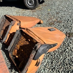 ホンダ　昭和レトロ　ライフ　S49年式　シート　運転席　助手席　セットの画像