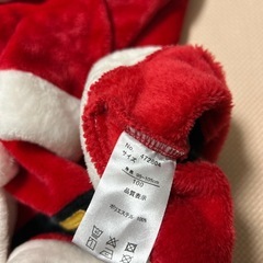 サンタ コスチューム 100 フード付き もこもこワンピ 女の子 クリスマス　男の子　男女兼用の画像