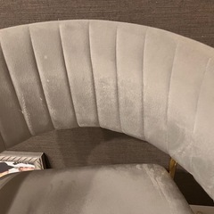 リビングチェア　ドレッサー　チェア　スツール　グレーの画像