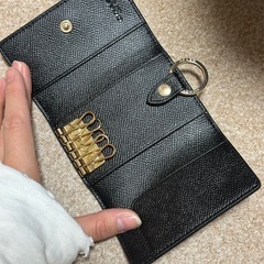 COACH ブラック 三つ折り財布とキーケースセットの画像